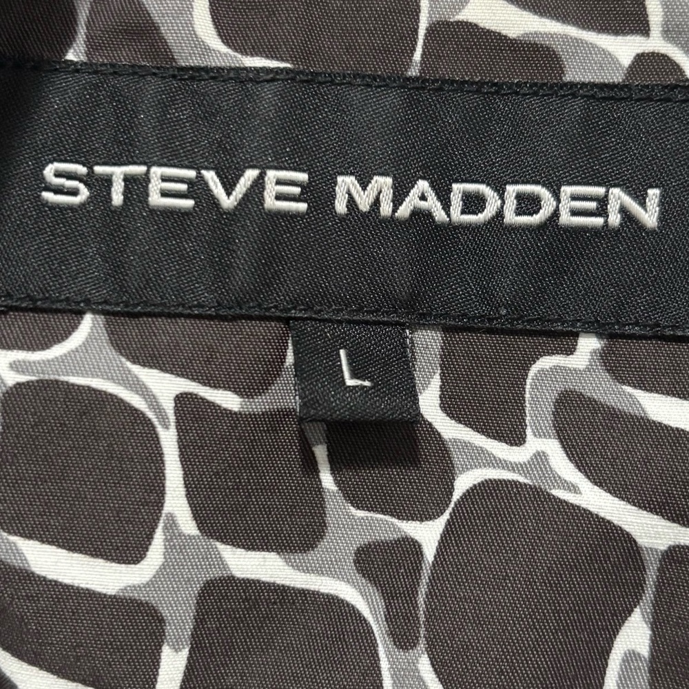 Steve Madden Black and White Crocodile Print Coat Vintage Large - Picture 2 of 10